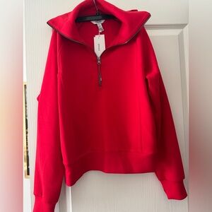 SPANX Red AirEssentials Half Zip